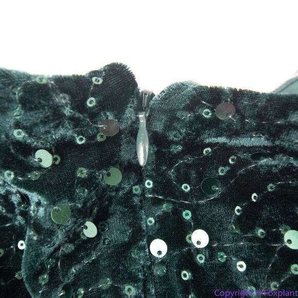 NEW MORGAN & CO‎ Green Sequined Hi-lo Velvet Fit + Flare Dress , 18W - Picture 16 of 16